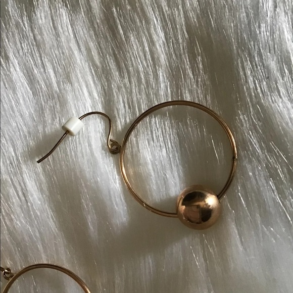 10k Yellow Gold Hoops 🌼 - Picture 2 of 5